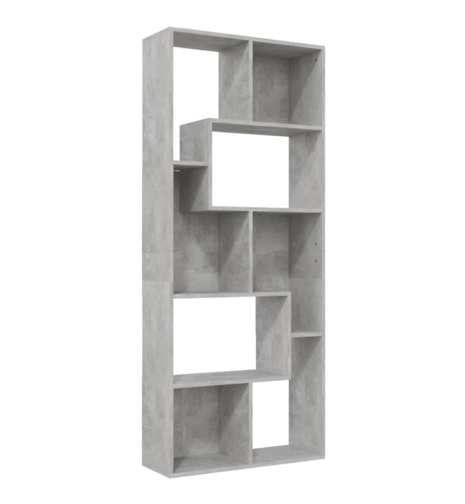 Bücherregal Betongrau 67x24x161 cm Holzwerkstoff
