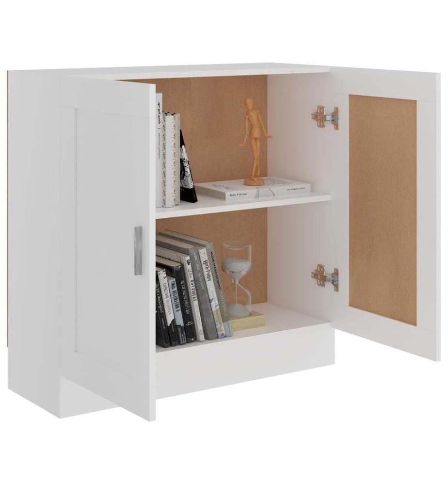 Bibliothèque Blanc 82,5x30,5x80 cm Aggloméré