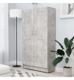 Bibliothèque Gris béton 82,5x30,5x150 cm Aggloméré