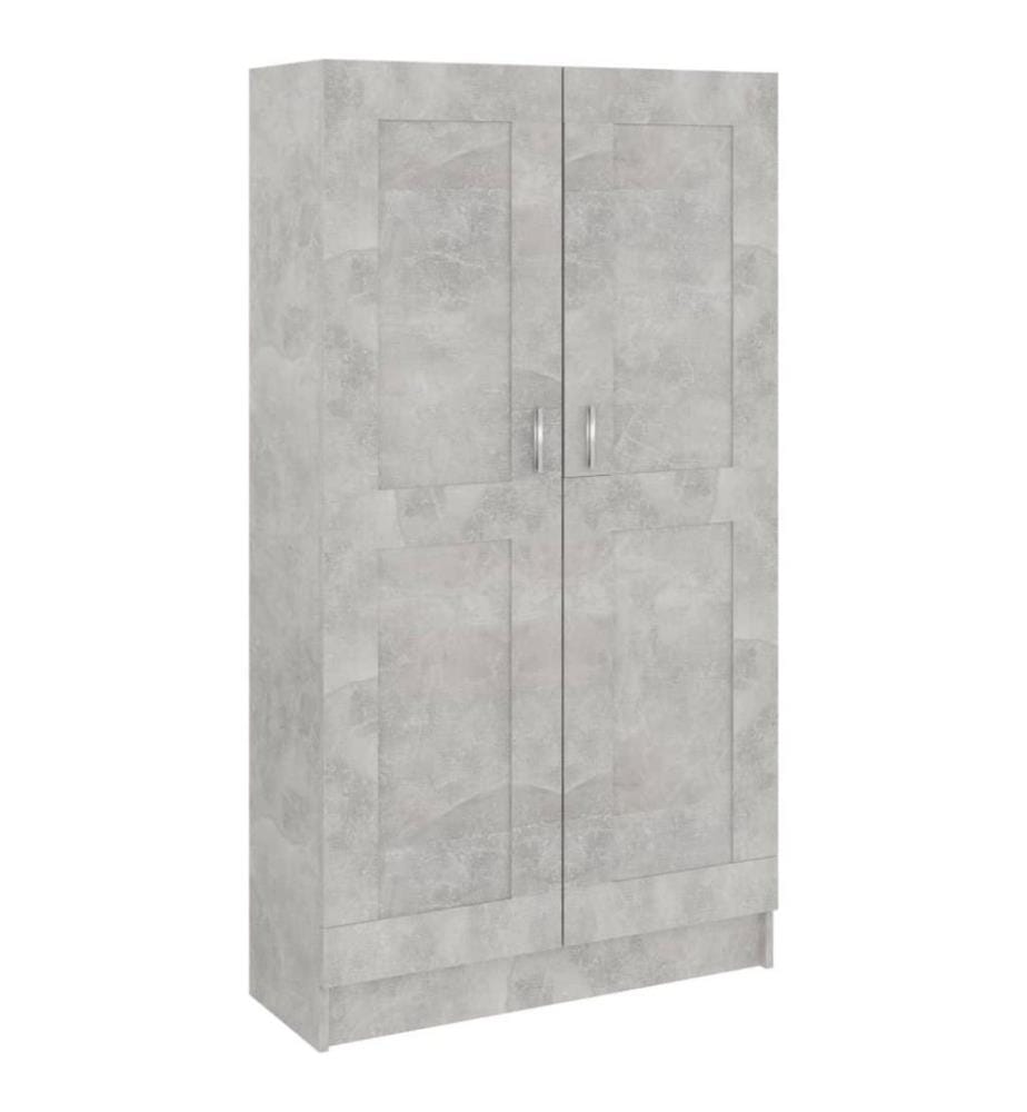 Bibliothèque Gris béton 82,5x30,5x150 cm Aggloméré