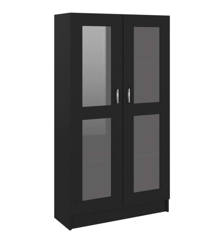 Armoire à vitrine Noir 82,5x30,5x150 cm Aggloméré