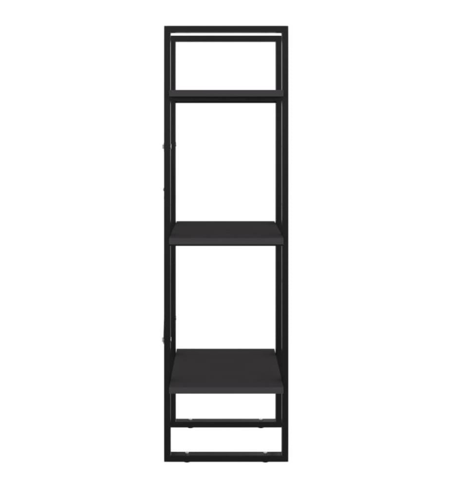 Bücherregal 3 Fächer Grau 40x30x105 cm Holzwerkstoff