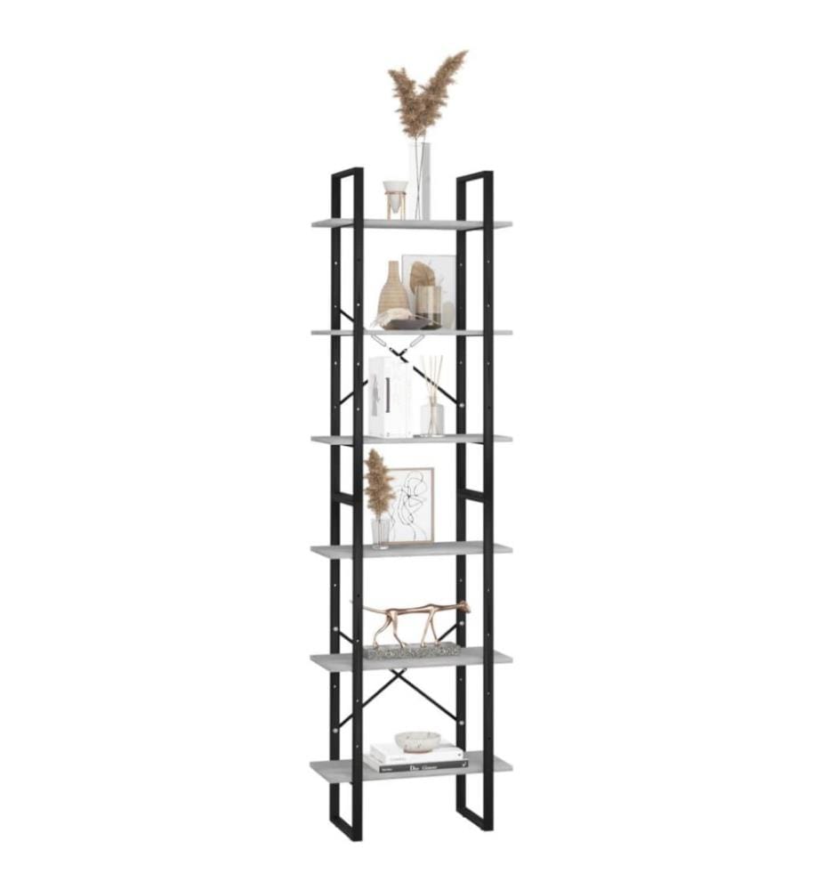 Lagerregal Betongrau 60x30x210 cm Holzwerkstoff