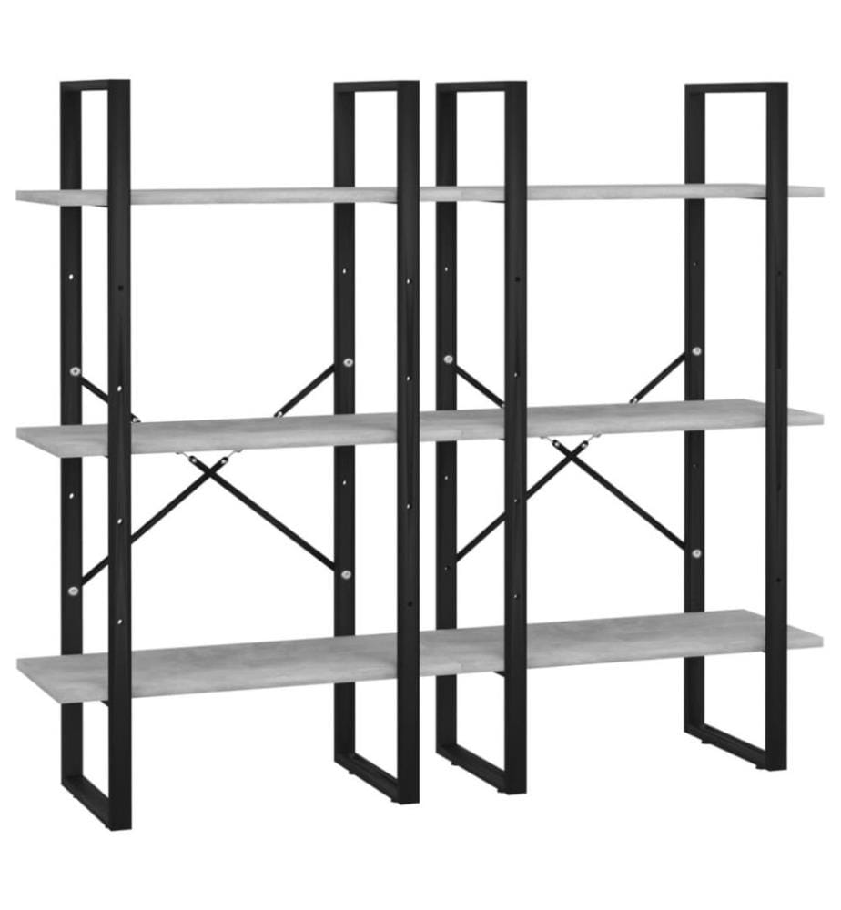 Lagerregal Betongrau 60x30x210 cm Holzwerkstoff
