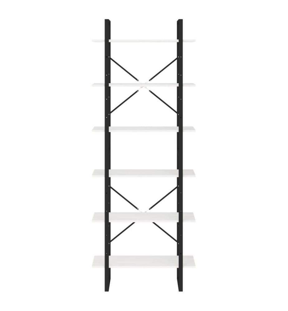 Armoire haute Blanc 80x30x210 cm Bois de pin solide