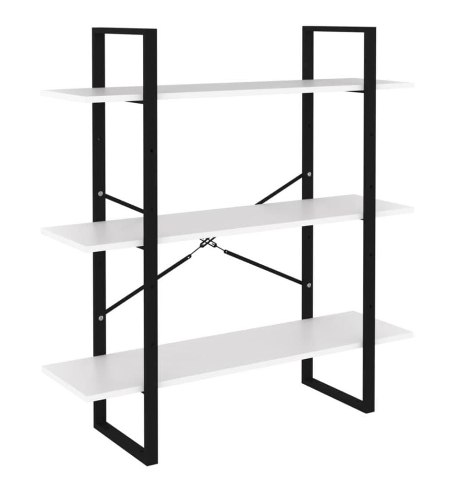 Bibliothèque Blanc 100x30x105 cm Aggloméré