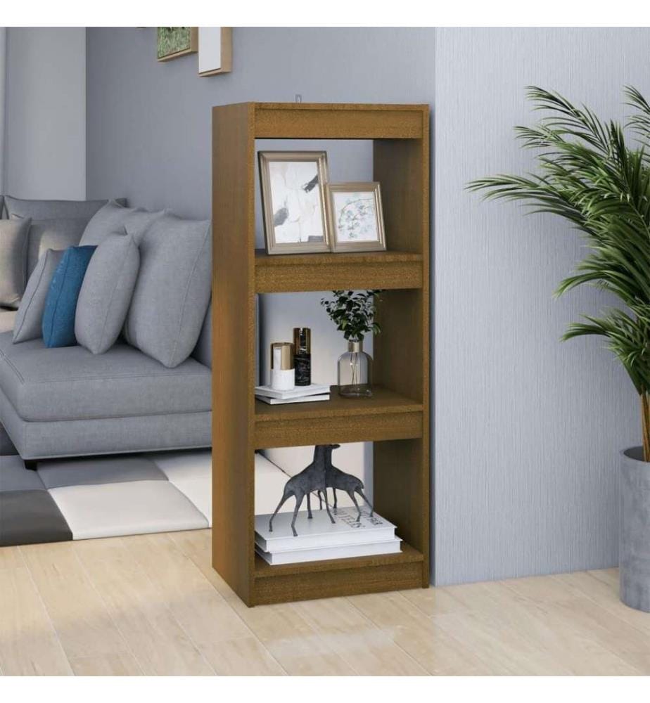 Bibliothèque/Séparateur de pièce Marron miel 40x30x103,5 cm Pin