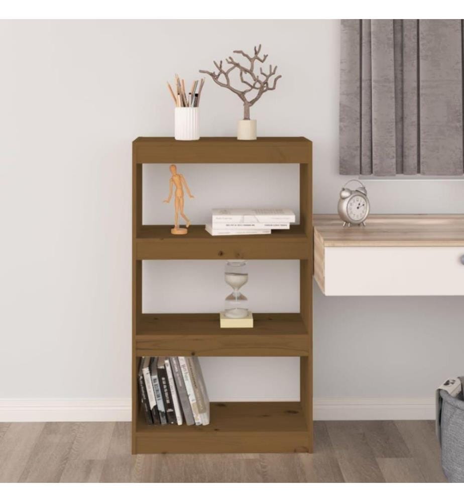Bücherschrank/Raumteiler Honigbraun 60x30x103,5 cm Kiefernholz