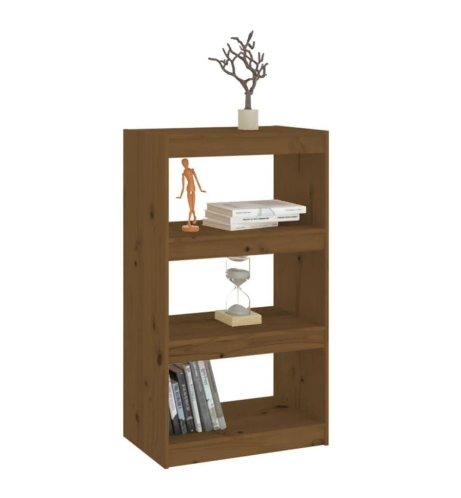 Bücherschrank/Raumteiler Honigbraun 60x30x103,5 cm Kiefernholz