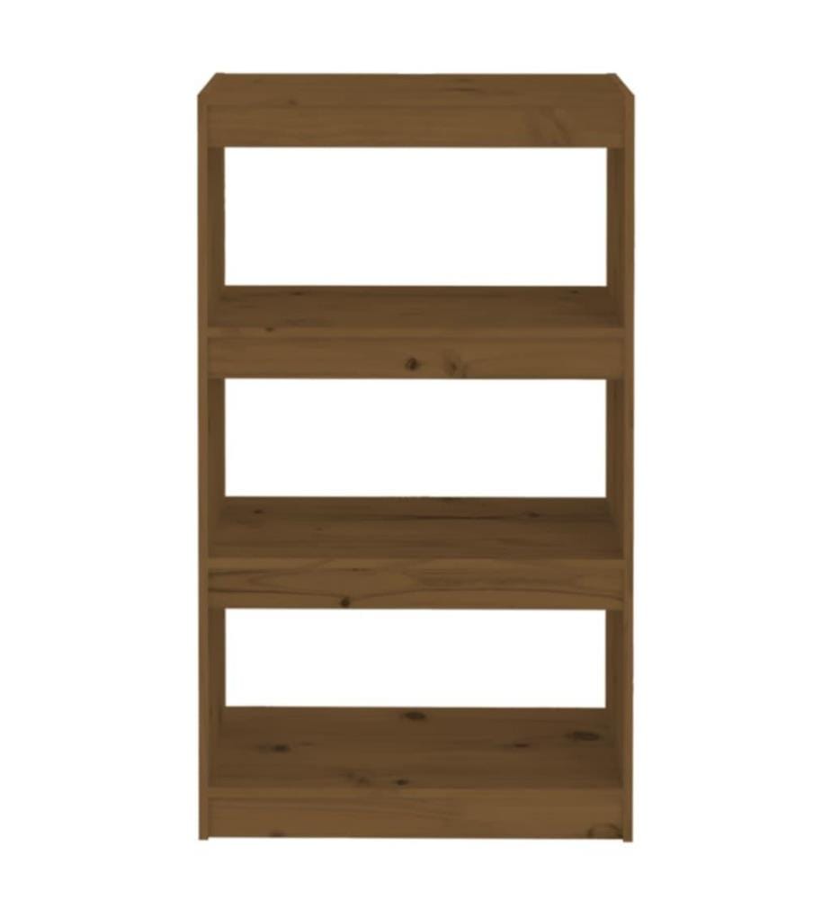 Bücherschrank/Raumteiler Honigbraun 60x30x103,5 cm Kiefernholz