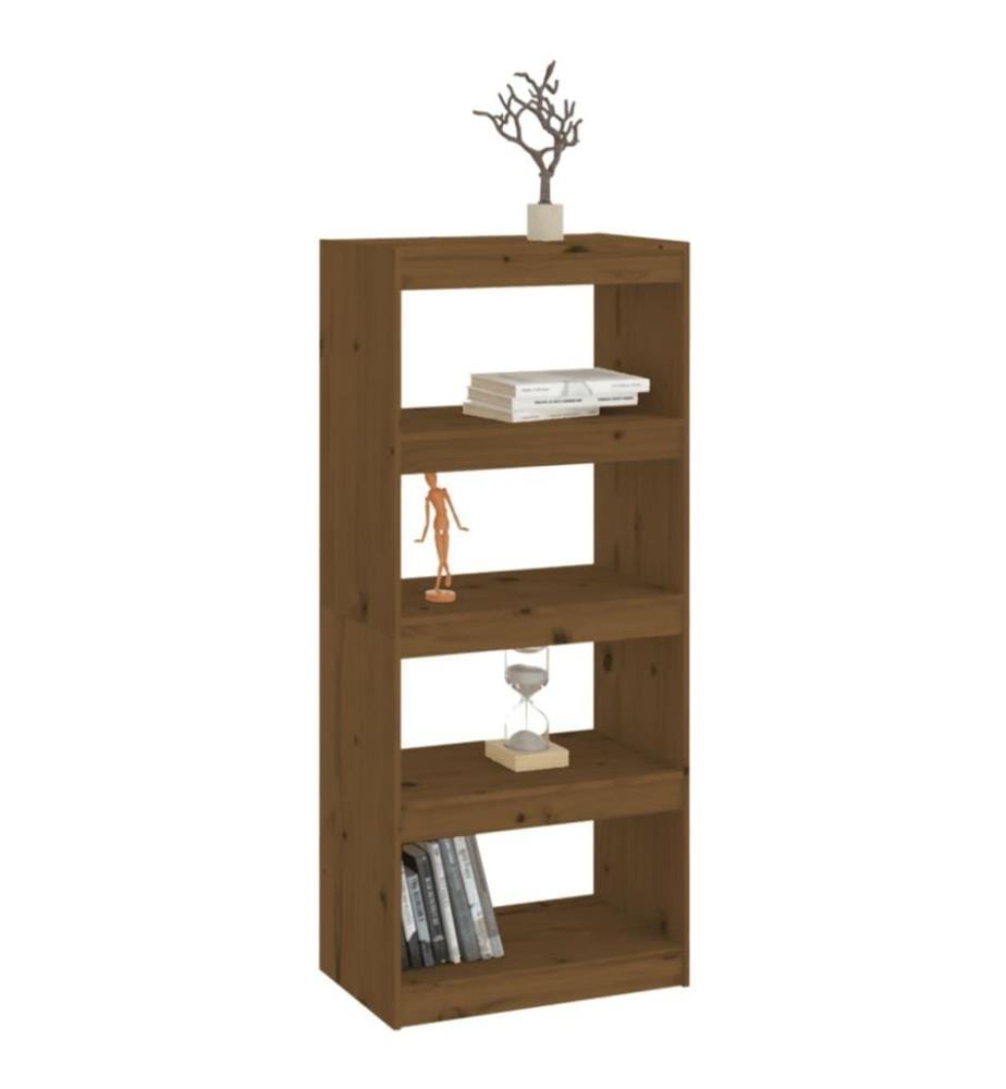 Bücherschrank/Raumteiler Honigbraun 60x30x135,5 cm Kiefernholz