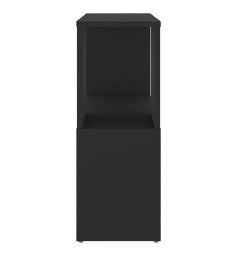 Bibliothèque Noir 60x24x63 cm Aggloméré