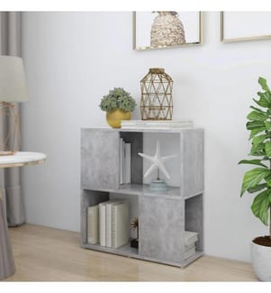 Bibliothèque Gris béton 60x24x63 cm Aggloméré