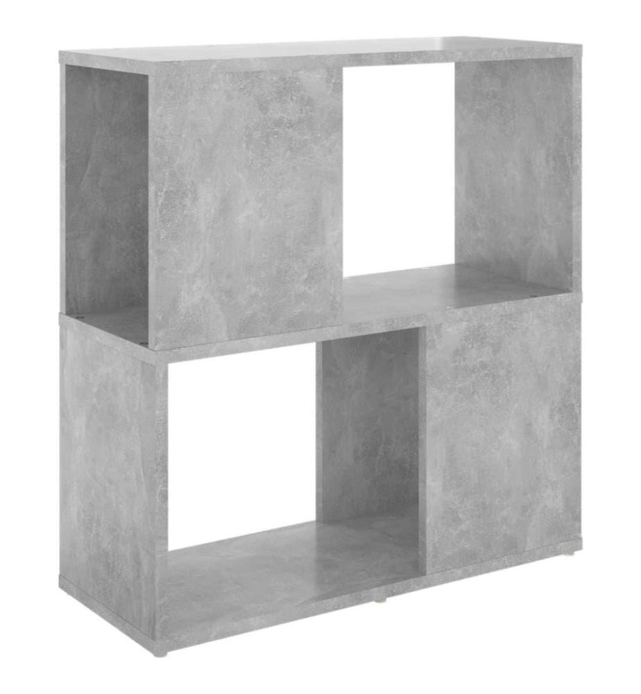 Bibliothèque Gris béton 60x24x63 cm Aggloméré