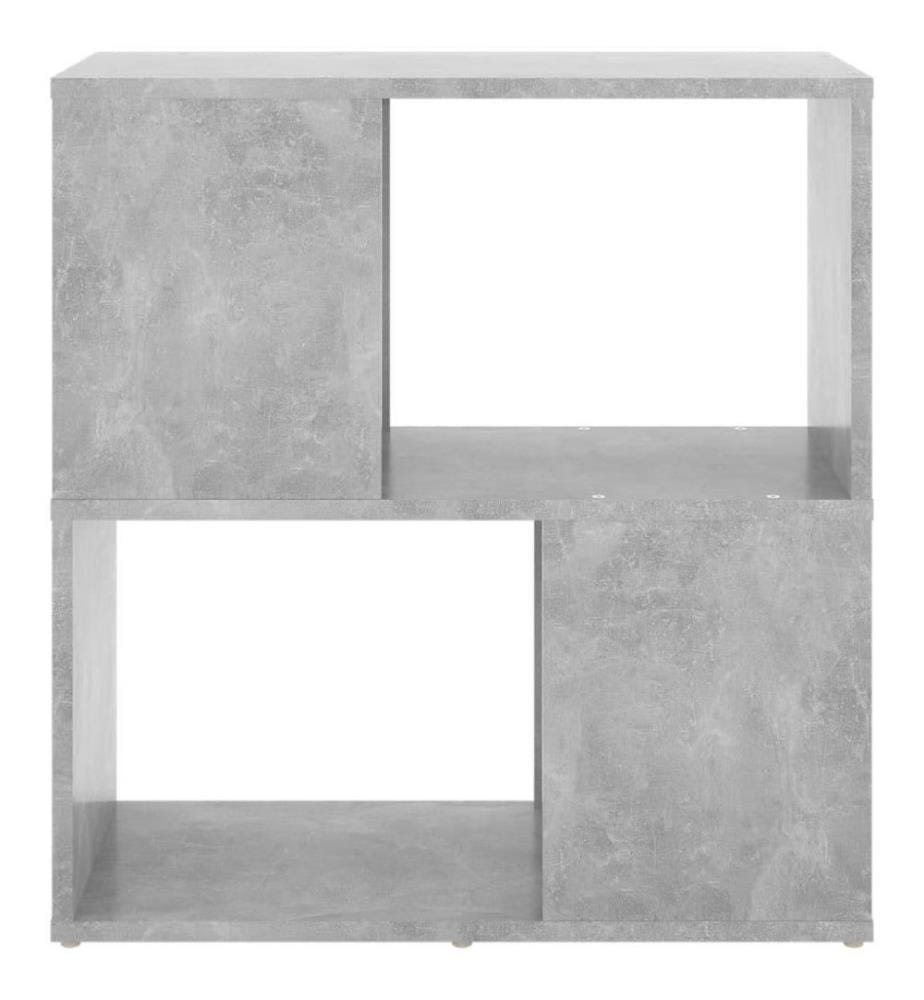 Bibliothèque Gris béton 60x24x63 cm Aggloméré