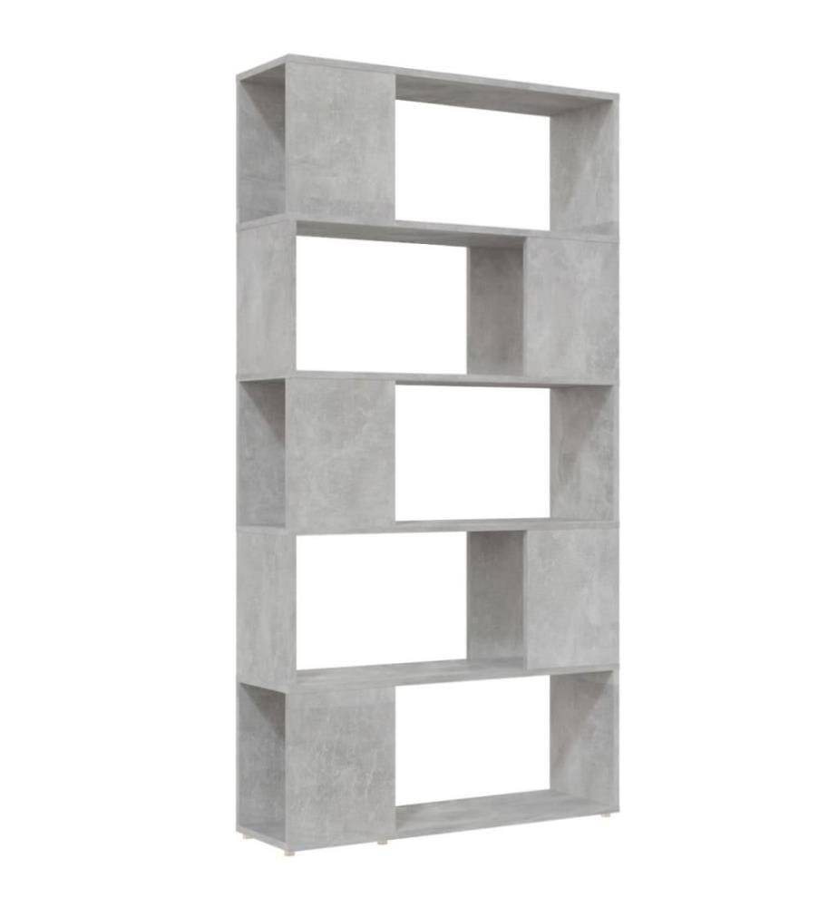 Bücherregal Raumteiler Betongrau 80x24x155 cm Holzwerkstoff