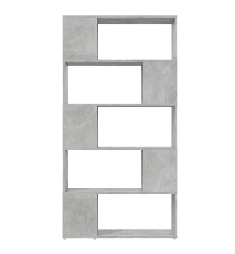Bücherregal Raumteiler Betongrau 80x24x155 cm Holzwerkstoff