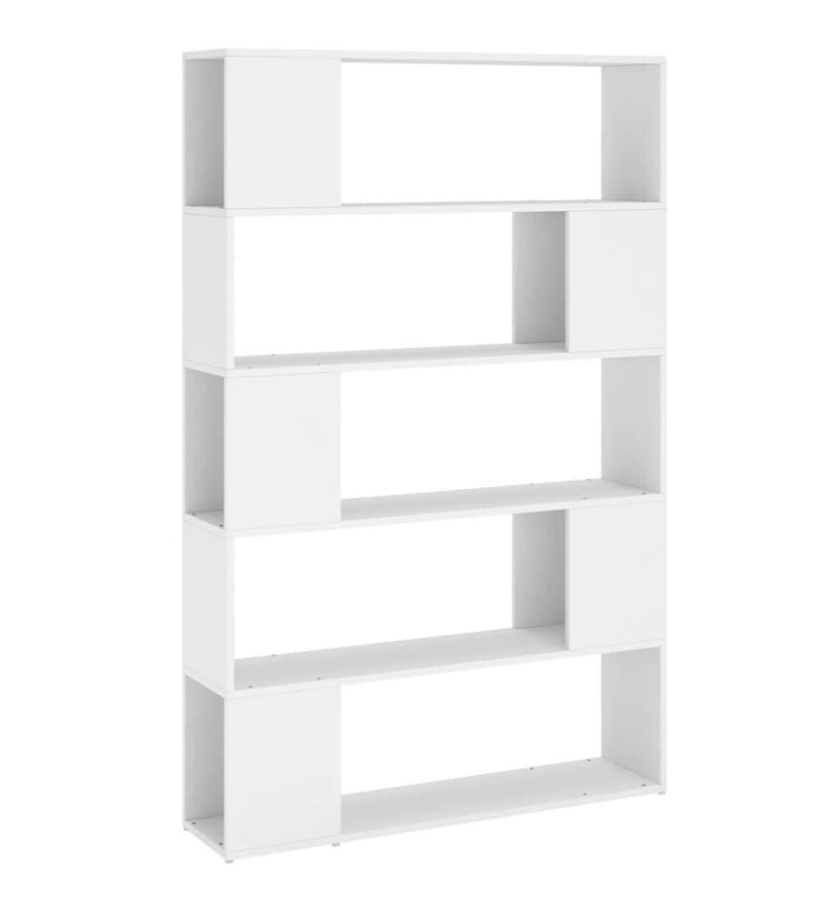 Bücherregal Raumteiler Weiss 100x24x155 cm Holzwerkstoff