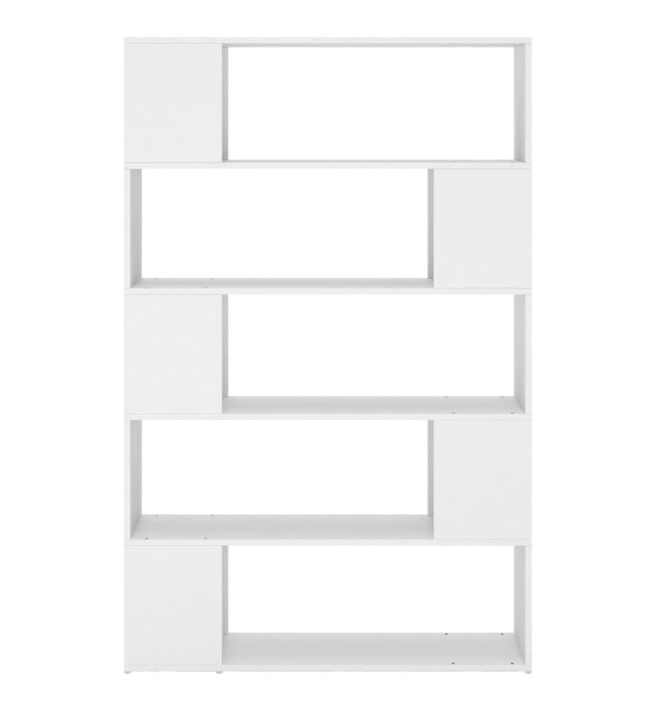 Bücherregal Raumteiler Weiss 100x24x155 cm Holzwerkstoff