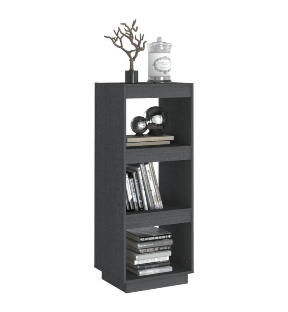 Bibliothèque/Séparateur de pièce Gris 40x35x103 cm Pin massif
