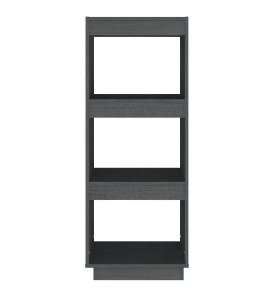 Bibliothèque/Séparateur de pièce Gris 40x35x103 cm Pin massif