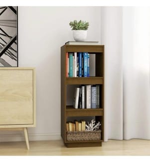 Bücherregal/Raumteiler Honigbraun Massivholz Kiefer