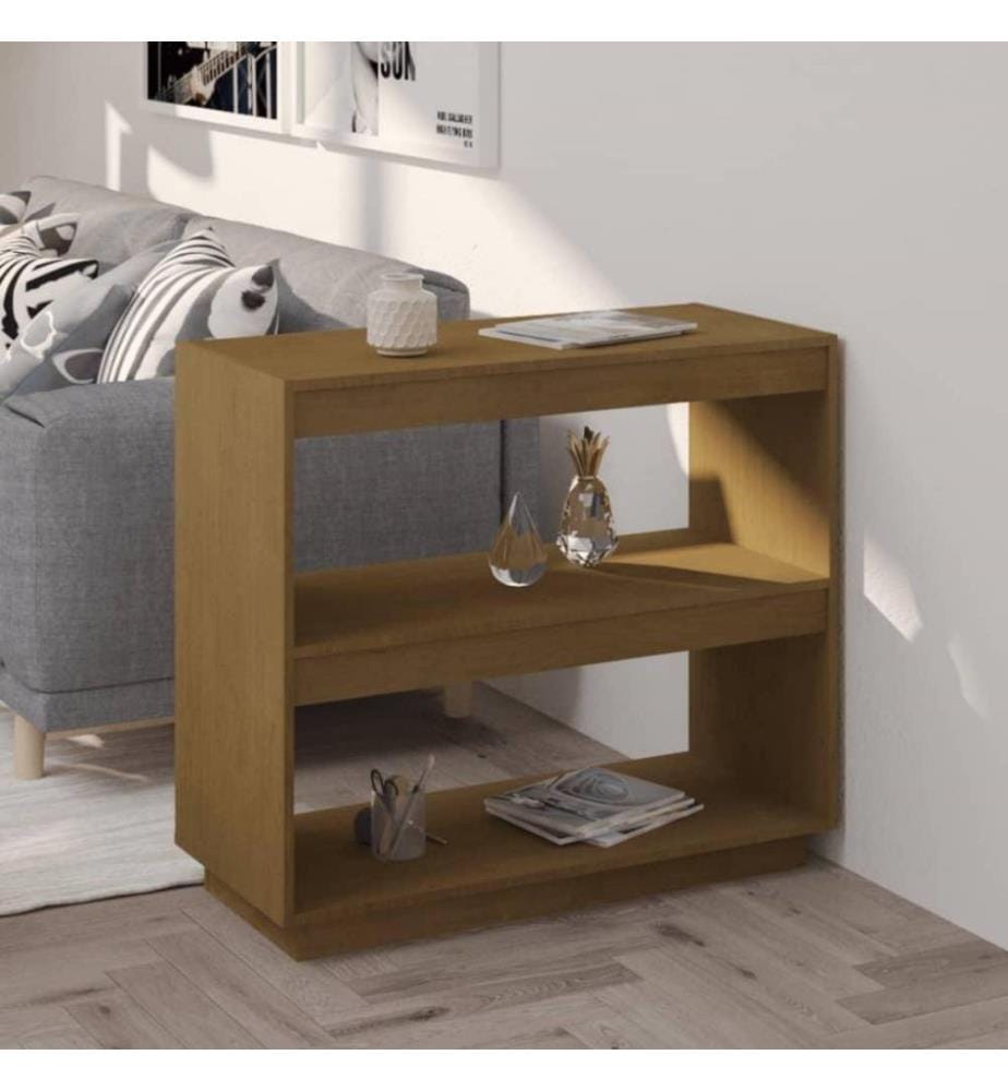 Bibliothèque Marron miel 80x35x71 cm Bois de pin massif