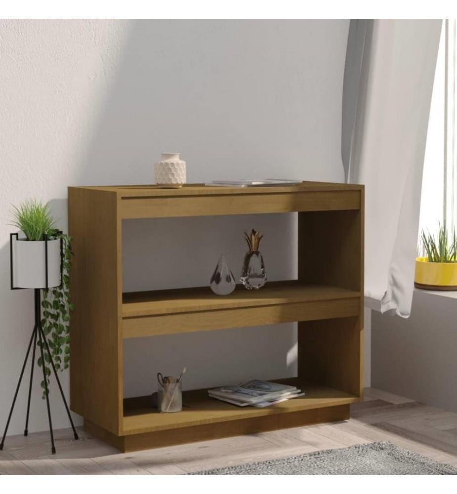 Bibliothèque Marron miel 80x35x71 cm Bois de pin massif