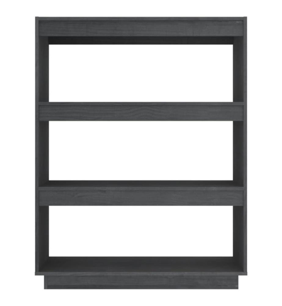 Bibliothèque/Séparateur de pièce Gris 80x35x103 cm Pin massif