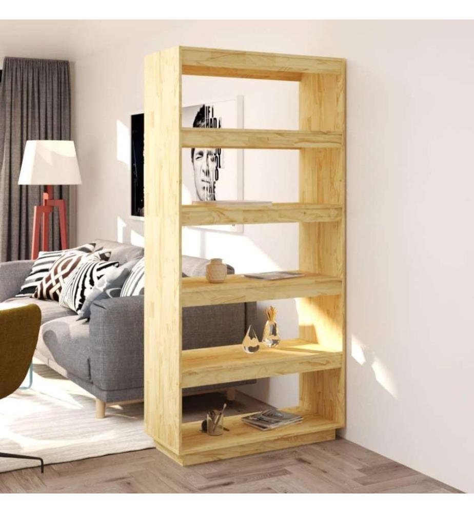Bibliothèque/Séparateur de pièce 80x35x167 cm Pin massif