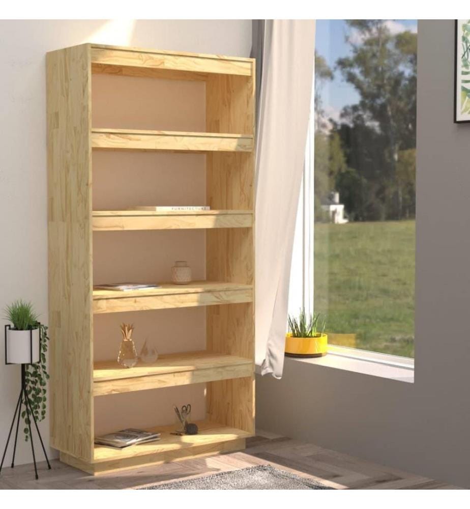 Bibliothèque/Séparateur de pièce 80x35x167 cm Pin massif
