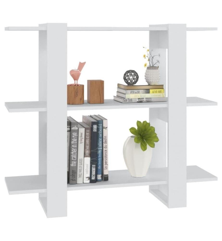 Bücherregal/Raumteiler Weiss 100×30×87 cm