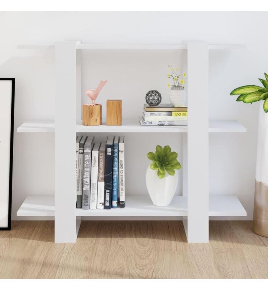 Bücherregal/Raumteiler Weiss 100×30×87 cm