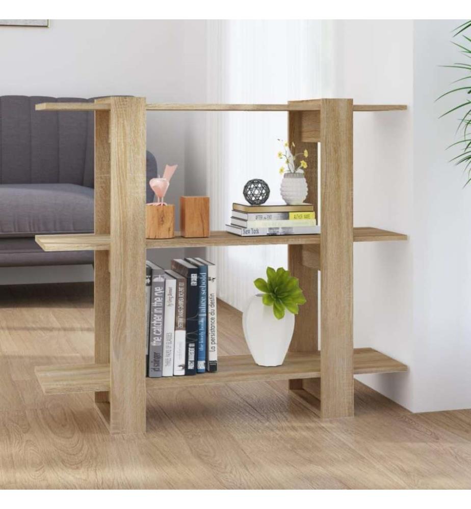 Bücherregal/Raumteiler Sonoma-Eiche 100×30×87 cm