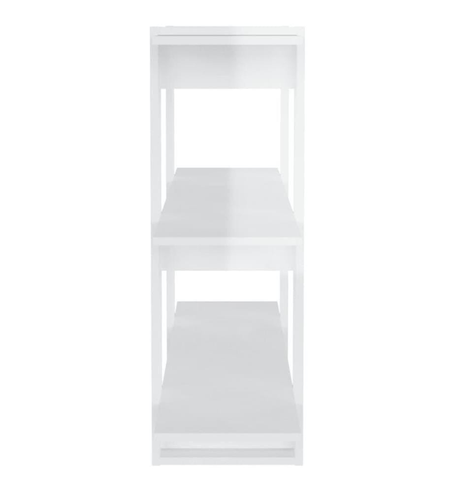 Bücherregal/Raumteiler Hochglanz-Weiss 100x30x87 cm