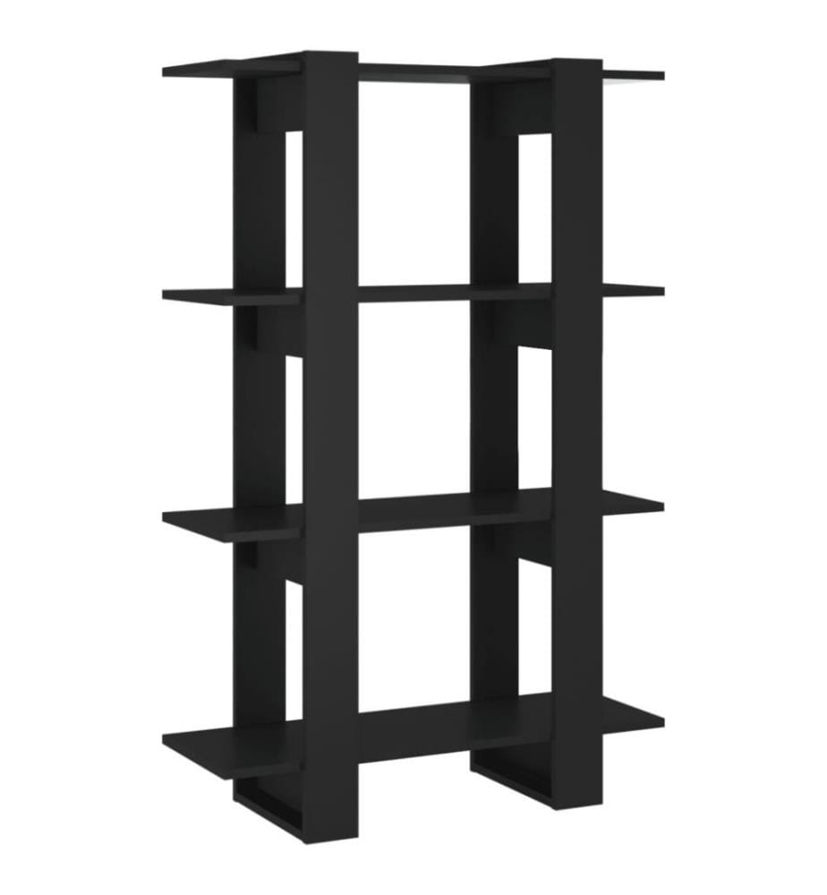 Bibliothèque/Séparateur de pièce Noir 80x30x123,5 cm