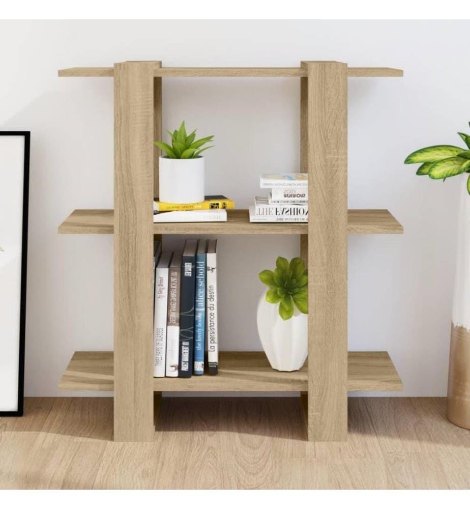 Bücherregal/Raumteiler Sonoma-Eiche 80x30x87 cm