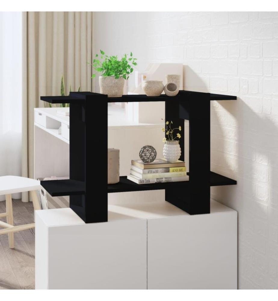 Bücherregal/Raumteiler Schwarz 80x30x51 cm
