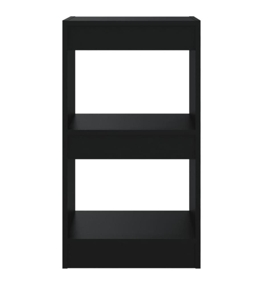 Bücherregal/Raumteiler Schwarz 40×30×72cm