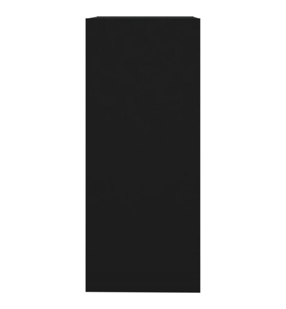 Bücherregal/Raumteiler Schwarz 40×30×72cm