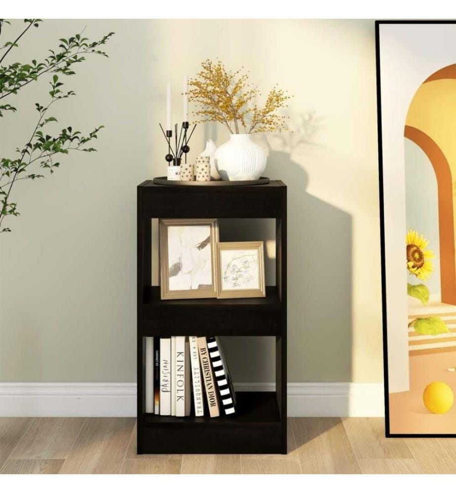 Bücherregal/Raumteiler Schwarz 40×30×72cm