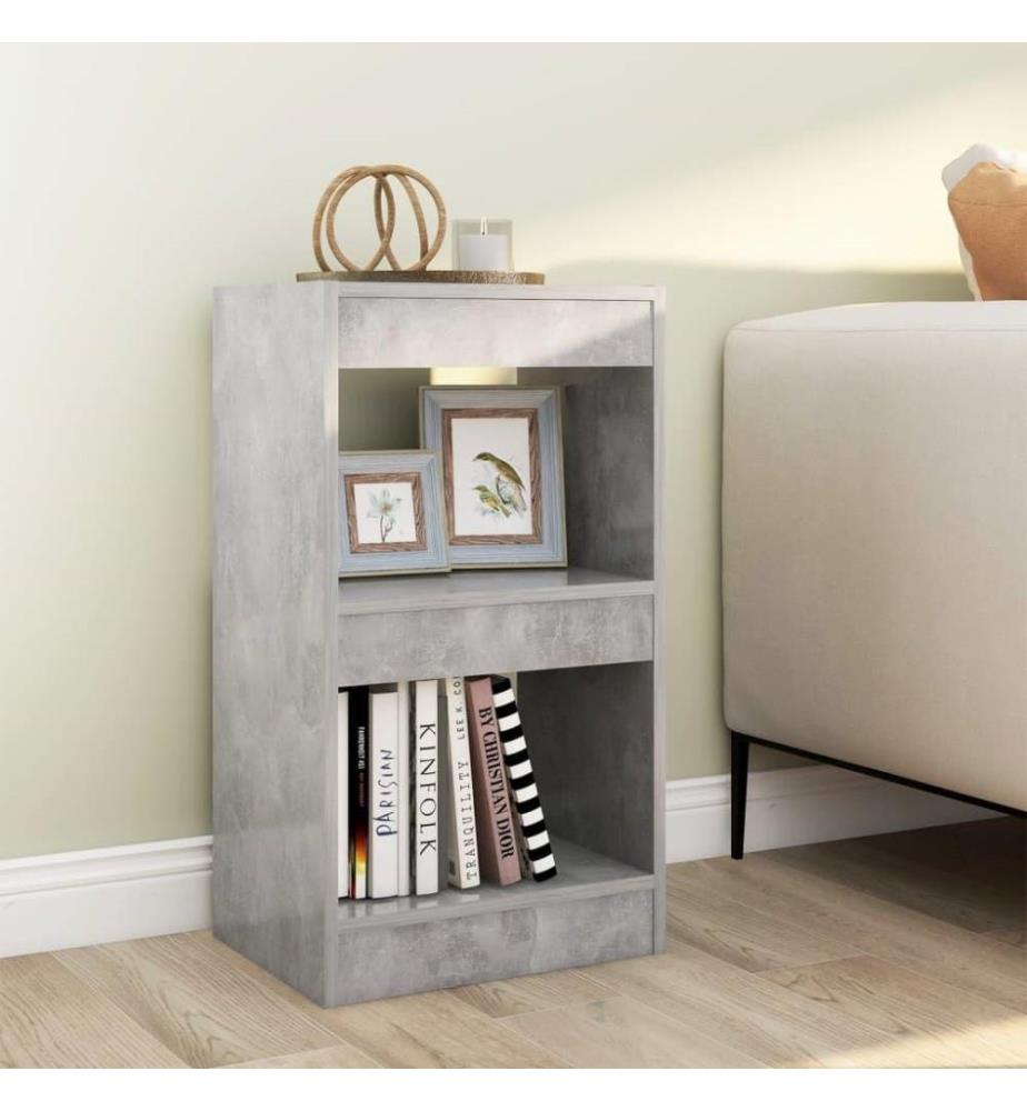 Bücherregal/Raumteiler Betongrau 40x30x72 cm
