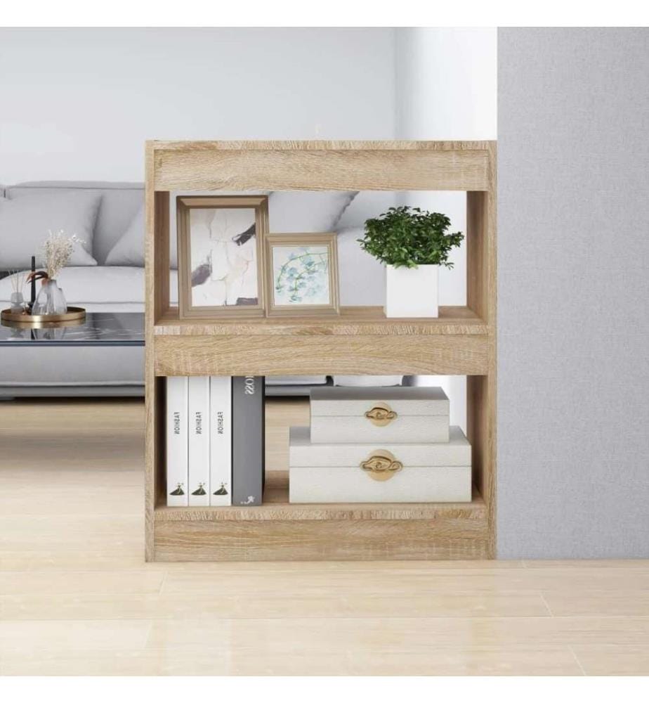 Bücherregal/Raumteiler Sonoma-Eiche 60x30x72 cm