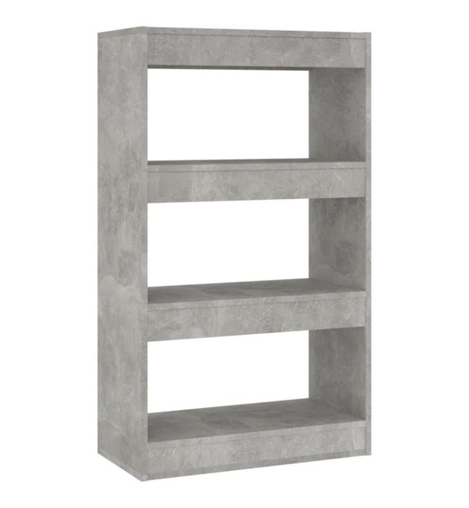 Bücherregal/Raumteiler Betongrau 60x30x103 cm Holzwerkstoff