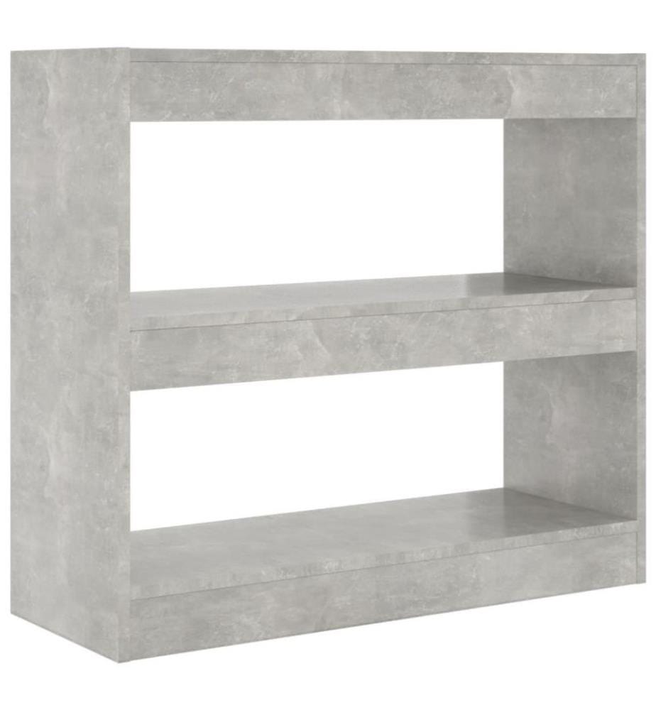 Bücherregal/Raumteiler Betongrau 80x30x72 cm