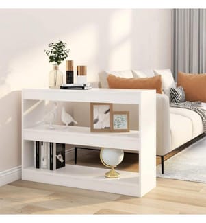 Bücherregal/Raumteiler Weiss 100x30x72 cm