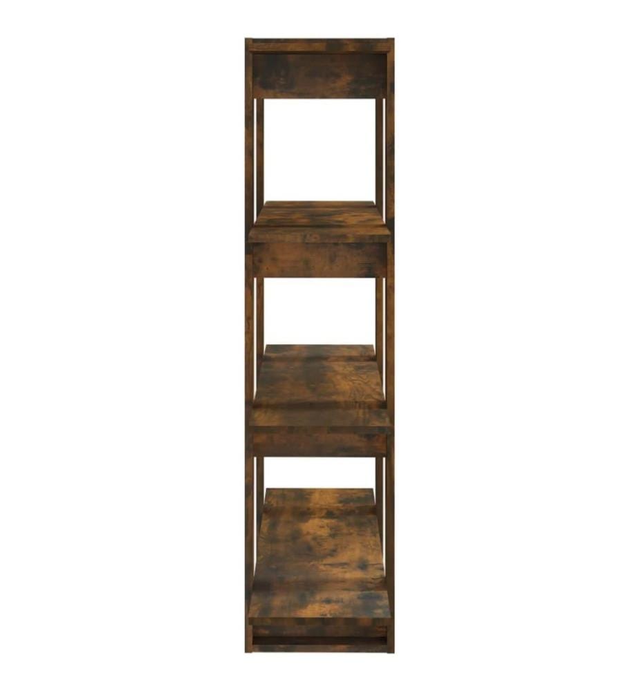 Bibliothèque/Séparateur de pièce Chêne fumé 100x30x123,5 cm