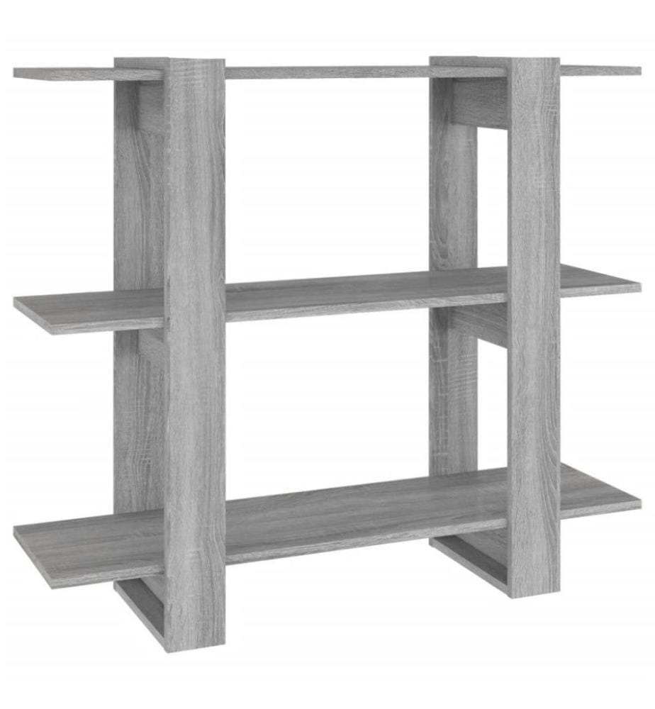 Bücherregal/Raumteiler Grau Sonoma 100×30×87 cm