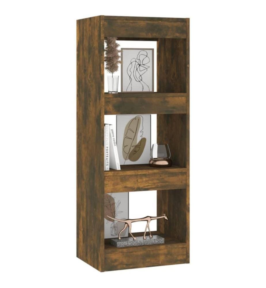 Bibliothèque/Séparateur de pièce Chêne fumé 40x30x103 cm