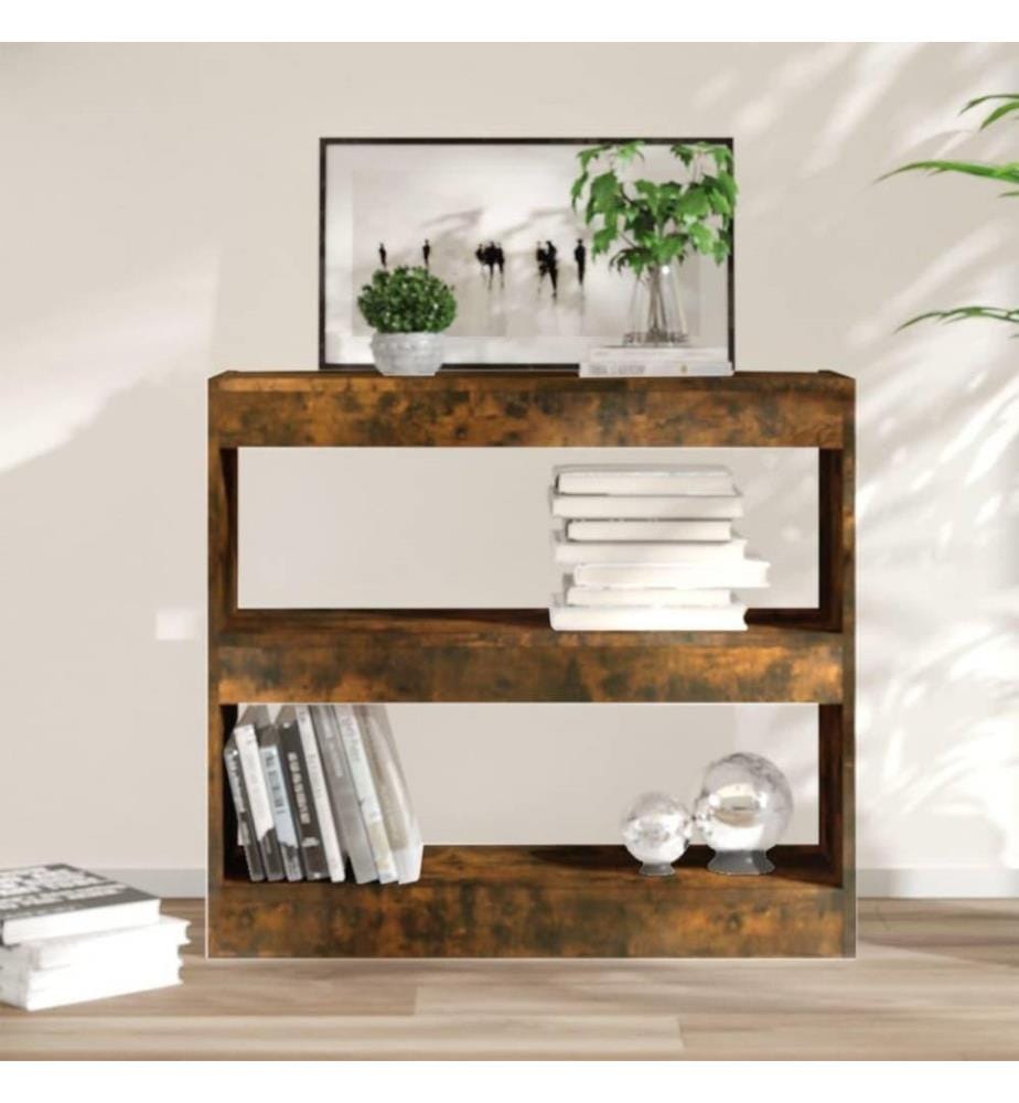 Bücherregal/Raumteiler Räuchereiche 80x30x72 cm